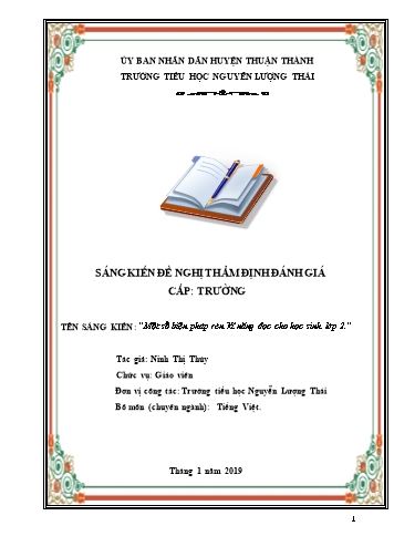 Sáng kiến kinh nghiệm Một số biện pháp rèn kĩ năng đọc cho học sinh Lớp 2 trường TH Nguyễn Lượng Thái